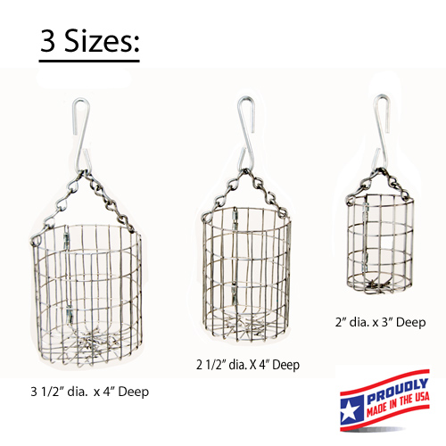  HEITIGN Fishing Bait Cage Basket Fishing Bait Feeder Cage 5pcs  Fishing Bait Cages Lure Cage Stainless Steel Fishing Trap Basket Feeder  Holder S (Small Size) : Sports & Outdoors