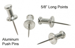 Aluminum Head Push Pins 5/8"